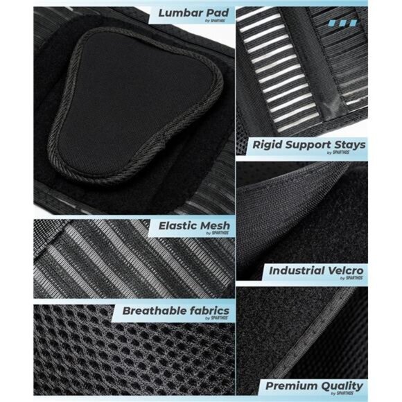 Sparthos Back Support Belt - Immediate Relief from Back Pain, Sciatica - Picture 6 of 7